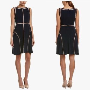 Adrianna Papell Women's Colorblocked Matte Jersey Fit and Flare Women's 14 NWT